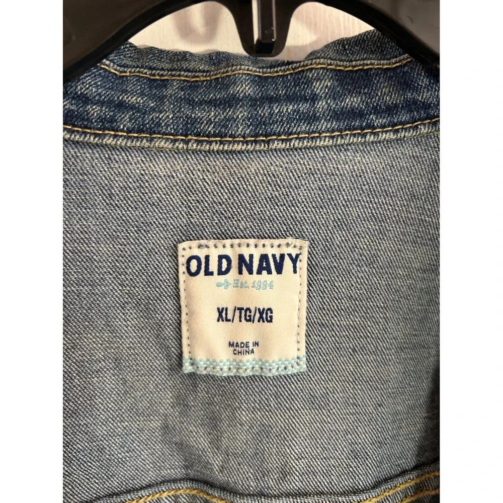 Old Navy Denim Jacket XL Blue Stretch Trucker Women